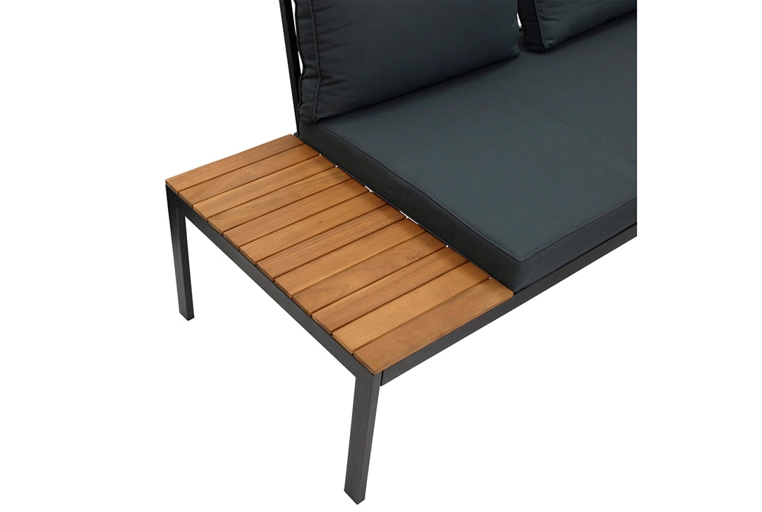 Outdoorlounge mit Tisch, Akazienoberfläche