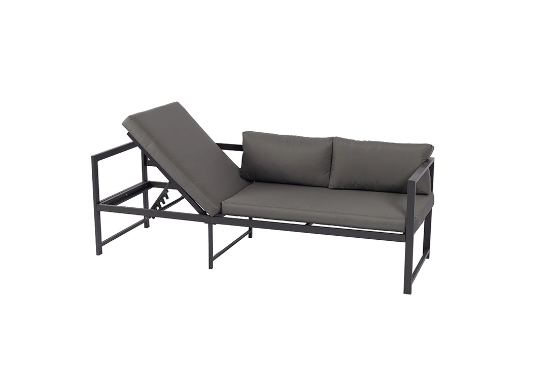Outdoorlounge mit Liegefunktion, Aluminium