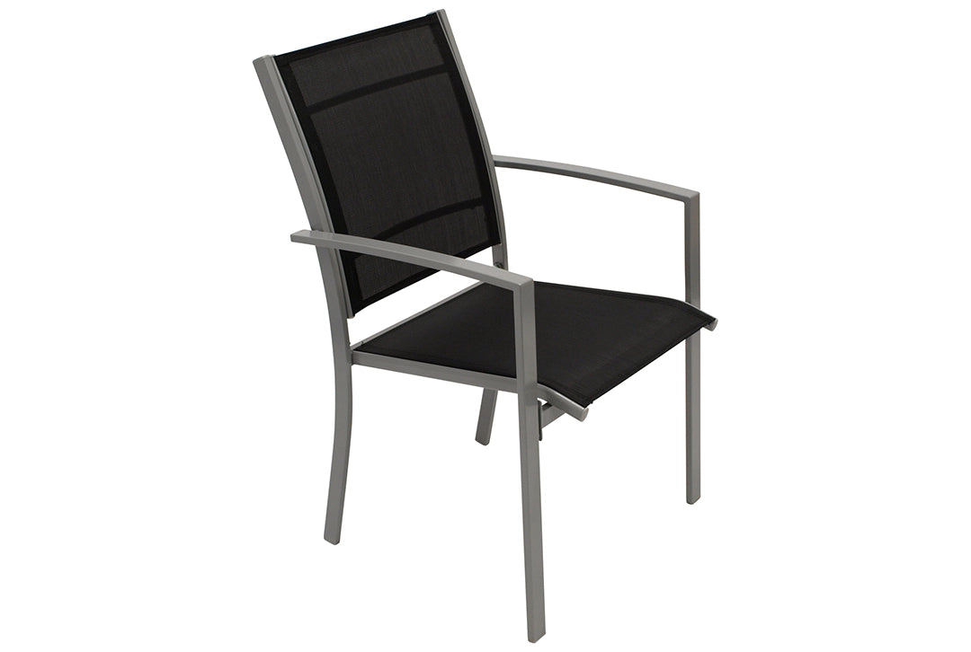 4er Stapelsessel Metall silber