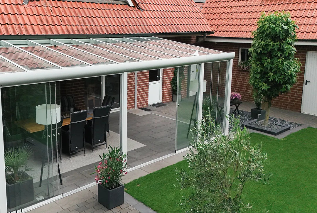 Terrassenüberdachung Aluminium 1000x500cm VSG