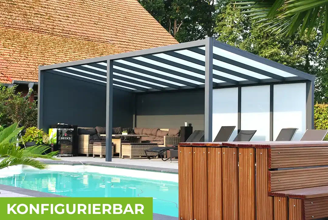 Terrassenüberdachung aus Aluminium, Freistehend