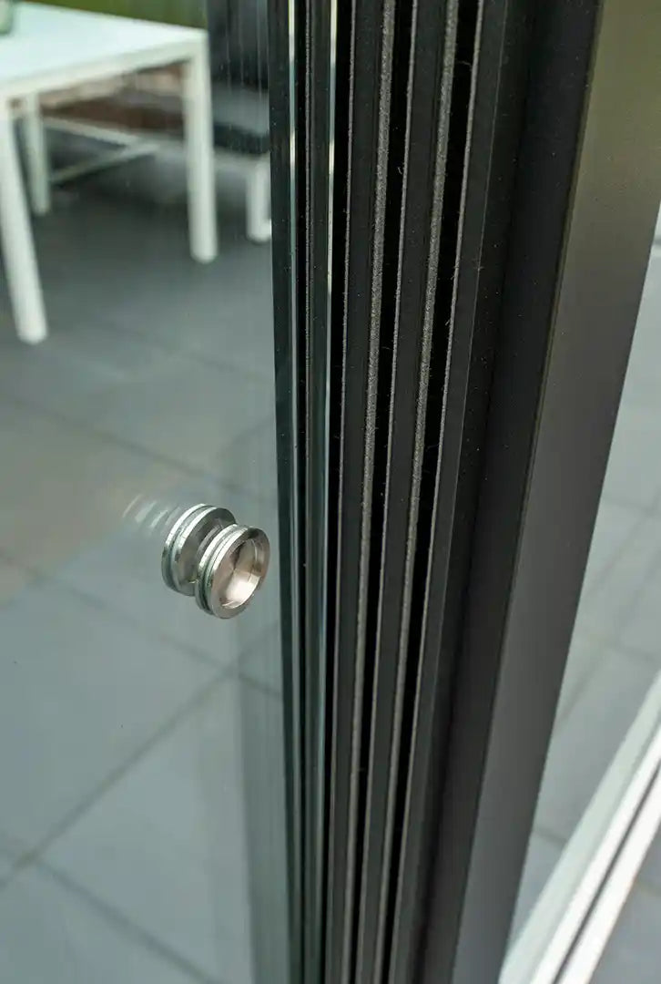 Terrassenüberdachung Aluminium 600x500cm Doppelsteg schwarz