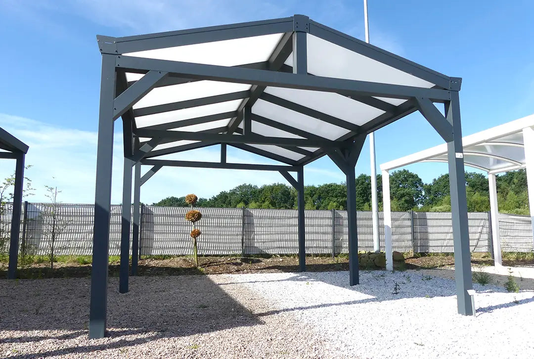 Satteldachcarport 368x700cm (BxT) freistehend