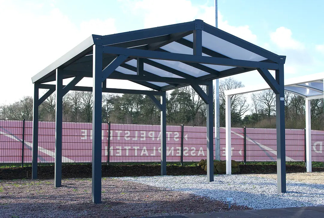 Satteldachcarport 368x700cm (BxT) freistehend