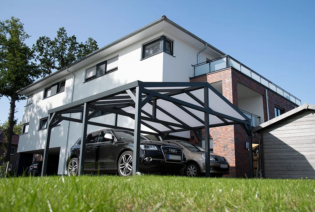 Satteldachcarport 610x800cm (BxT) freistehend