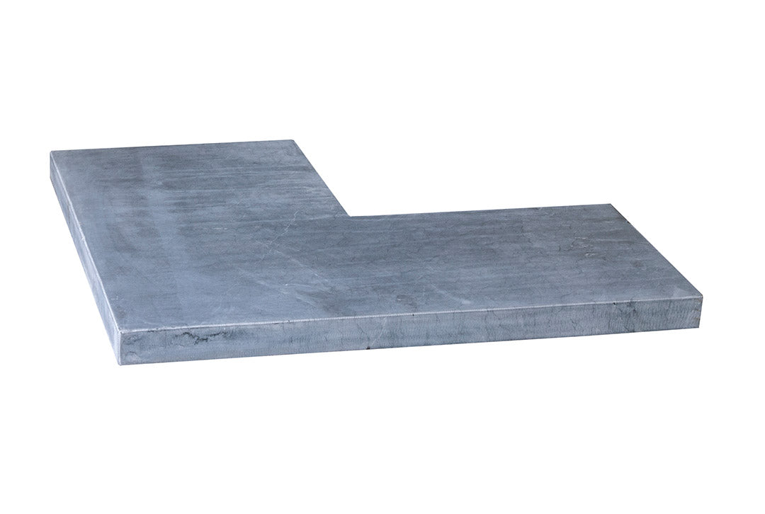 Eckplatte Blue Stone Honed
