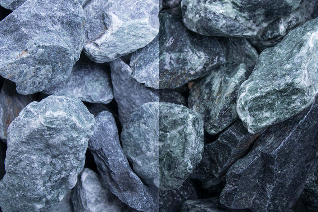 Marmor grün Steinschlag