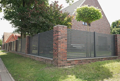 Aluminium Lamellenzaun Anthrazit