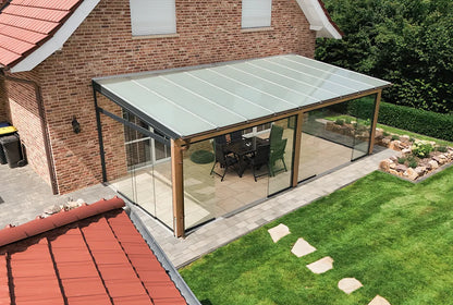 Freistehende Terrassenüberdachung Holz