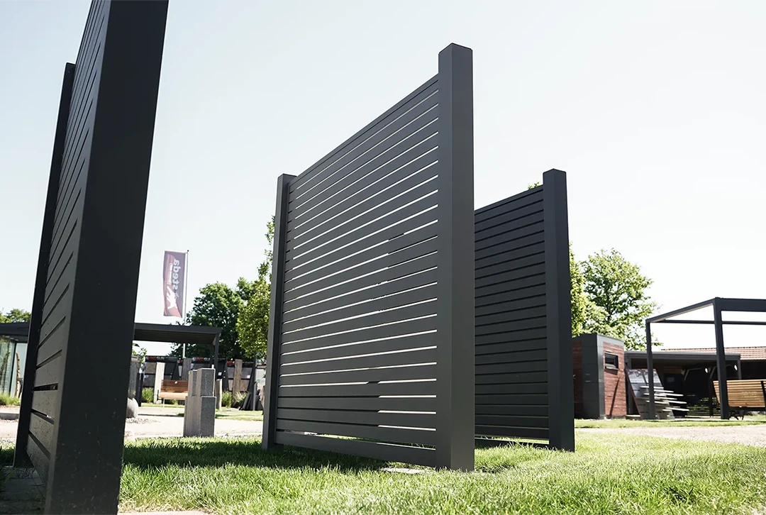Aluminium Rhombuszaun Grau
