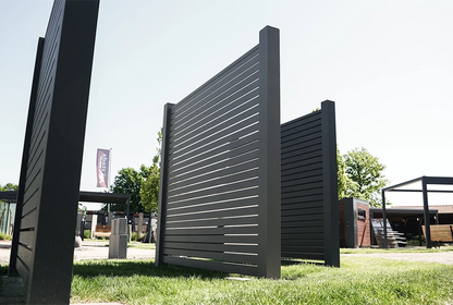 Aluminium Rhombuszaun Grau
