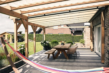 Freistehende Terrassenüberdachung Holz