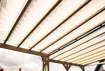 Freistehende Terrassenüberdachung Holz