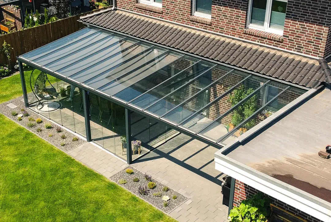 Terrassenüberdachung Aluminium 600x500cm VSG