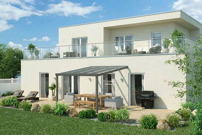 Terrassenüberdachung 4x3,5m Aluminium Wandanbau, Topseller