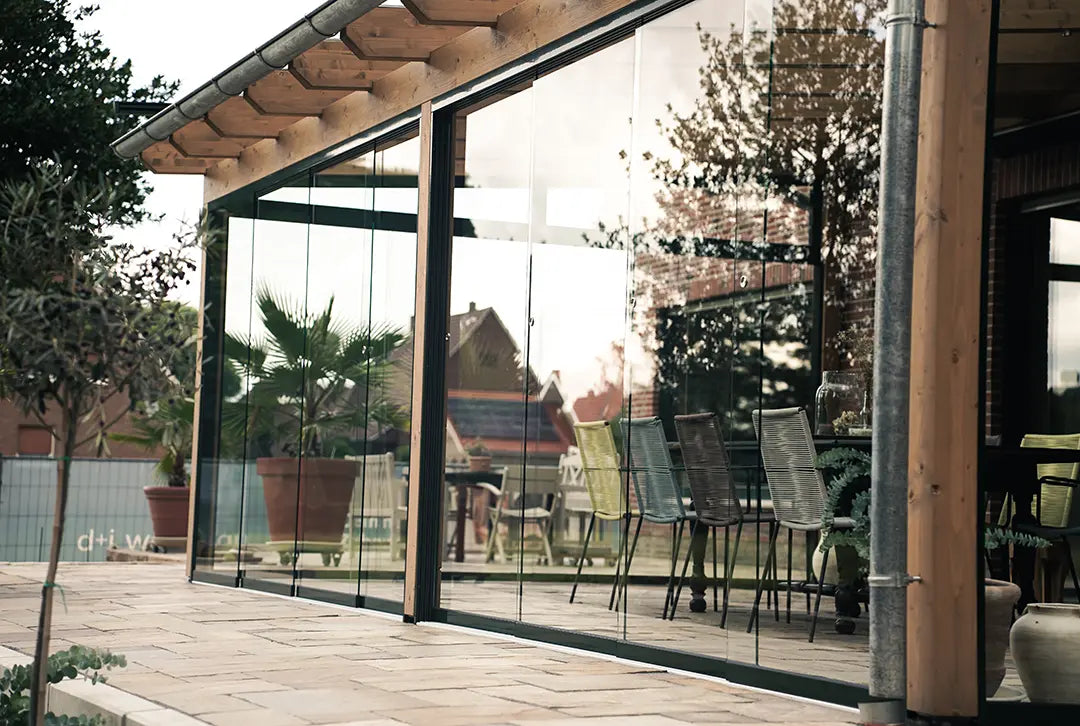 Freistehende Terrassenüberdachung Holz