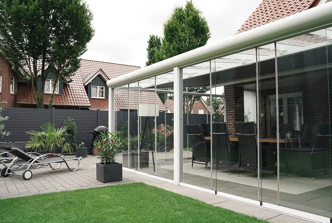 Glasschiebewand weiß 8mm – Ansicht 2