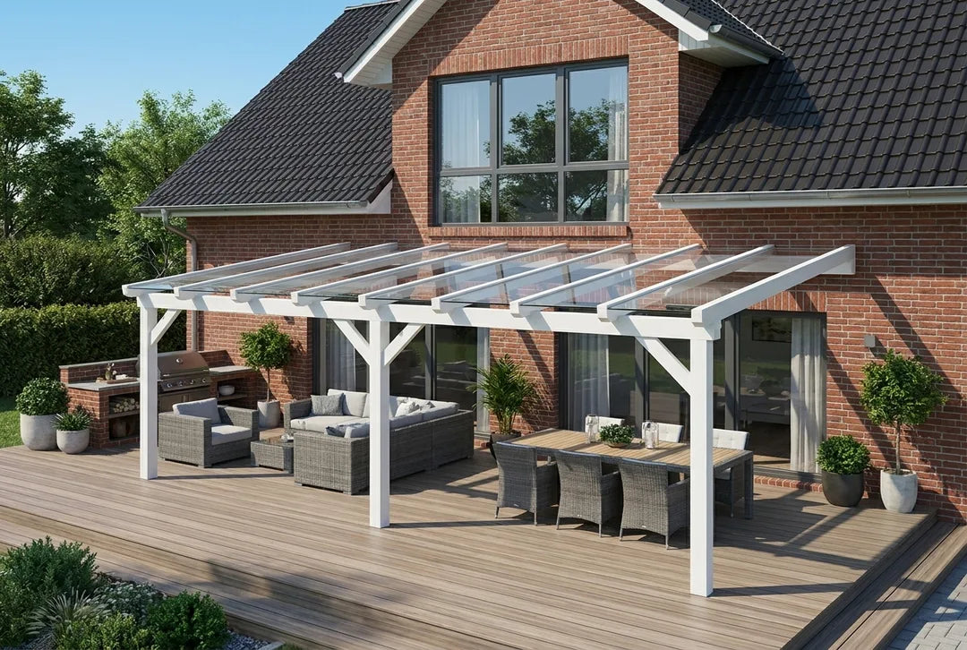 Terrassenüberdachung Holz 600x400cm – steda