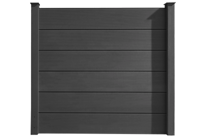 WPC Zaun XL, breite Lamelle, Anthrazit