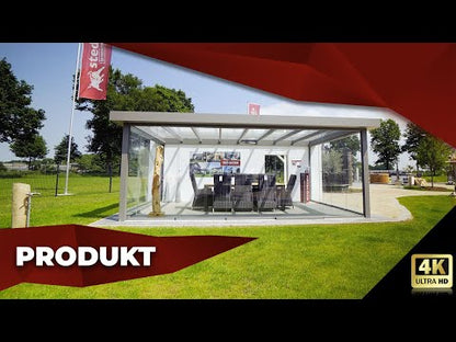 Terrassenüberdachung Flachdach 6x3m Wandanbau