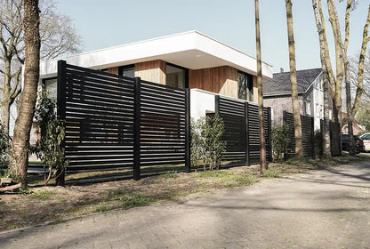 Aluminium Lamellenzaun Schwarz