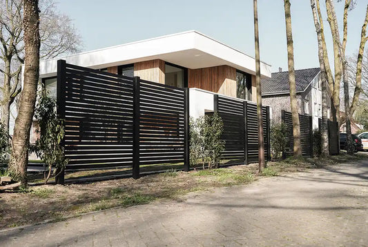Aluminium Lamellenzaun Schwarz