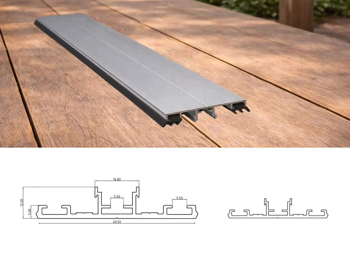 Aluminium Mittelprofil Komplettset ab 450cm