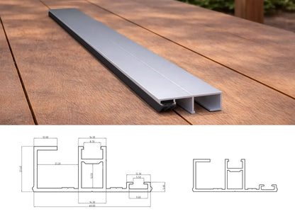 Aluminium Randprofil Komplettset bis 400 cm