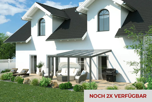 Terrassenüberdachung 4x4m Aluminium Wandanbau LIMITED EDITION