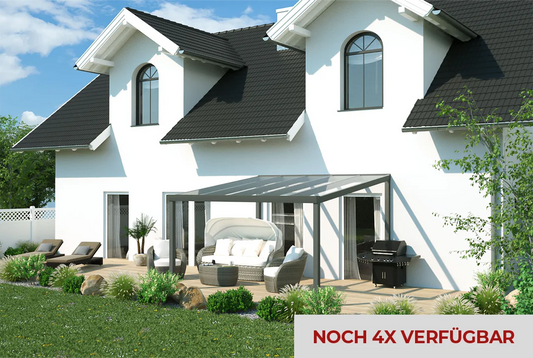 Terrassenüberdachung 4x3,5m Aluminium Wandanbau, Topseller